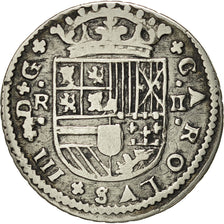 Spain, Charles III, 2 Réales, 1711, Barcelona, EF(40-45), Silver, KM:PT5