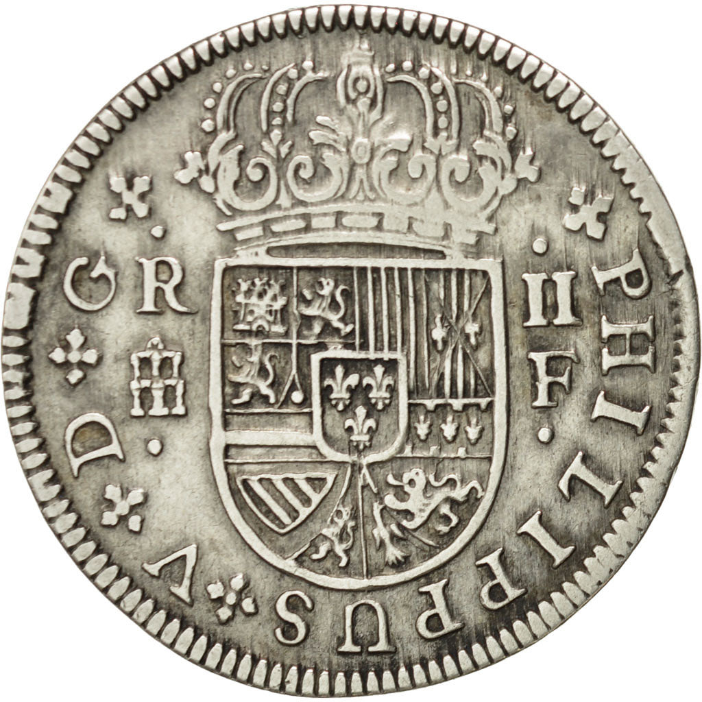 Spagna, Philip V, 2 Réales, 1721, Segovia, BB, Argento, KM:297