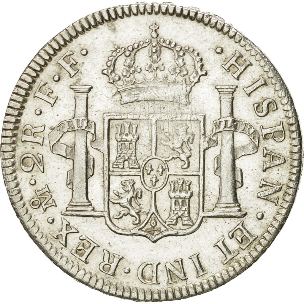 Monnaie, Mexique, Charles III, 2 Reales, 1782, Mexico City, SUP+, Argent