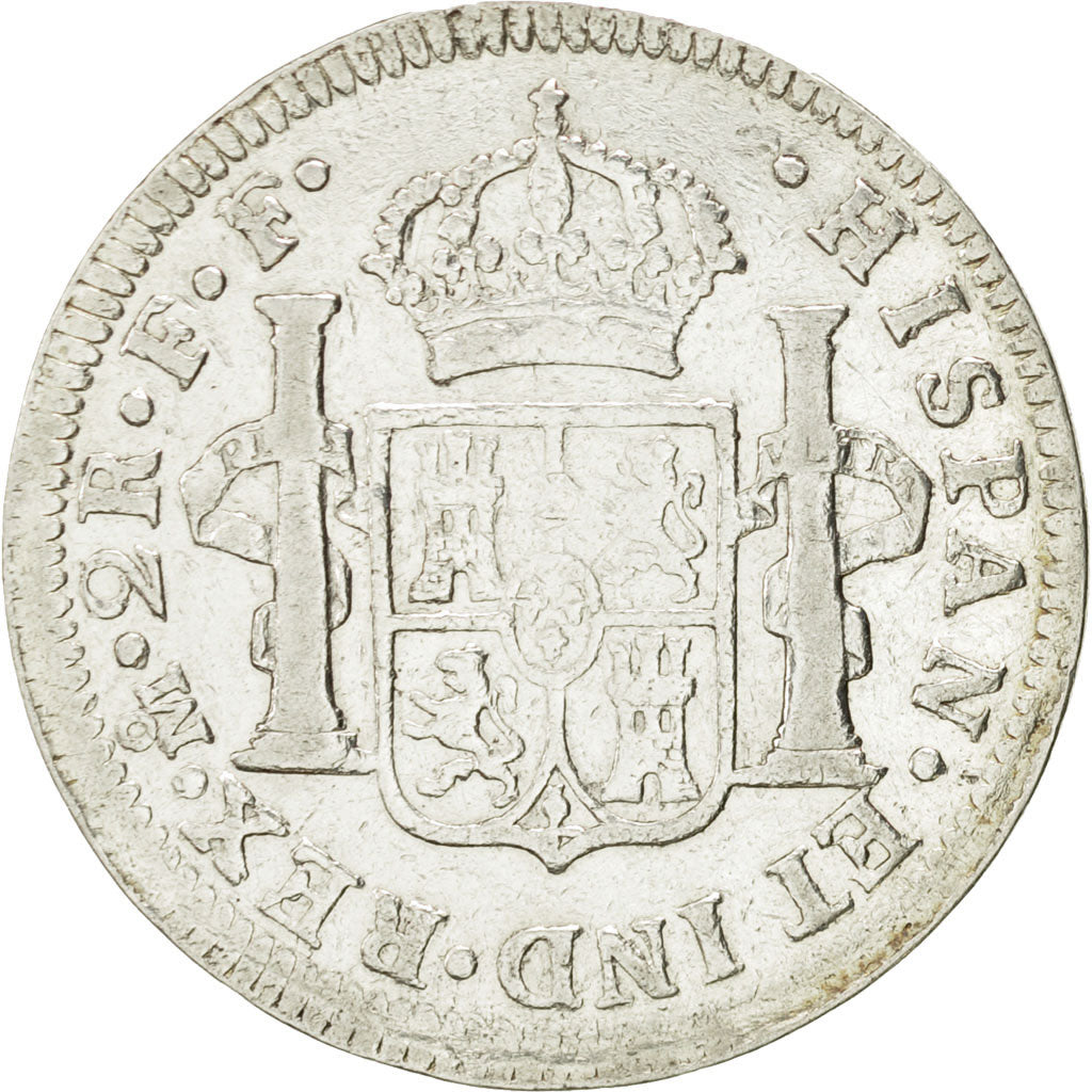 Mexique, Charles III, 2 Réales, 1783, Mexico City, TB+, Argent, KM:88.2
