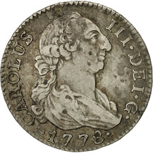 Spanien, Charles III, 2 Réales, 1778, Madrid, SS, Silber, KM:412.1