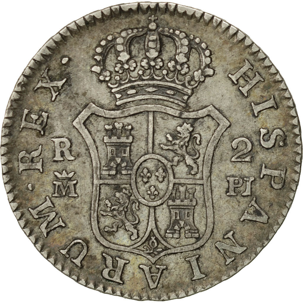 Spain, Charles III, 2 Réales, 1778, Madrid, EF(40-45), Silver, KM:412.1