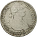 España, Charles IV, 2 Réales, 1806, Seville, BC+, Plata, KM:430.2