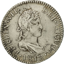 Spain, Ferdinand VII, 2 Réales, 1812, Cadiz, EF(40-45), Silver, KM:460.1