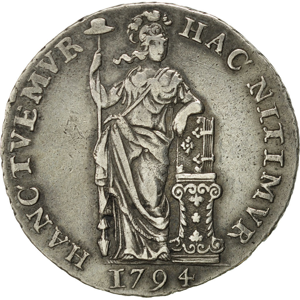 Netherlands, HOLLAND, Gulden, 20 Stuiver, 1794, EF(40-45), Silver, KM:73