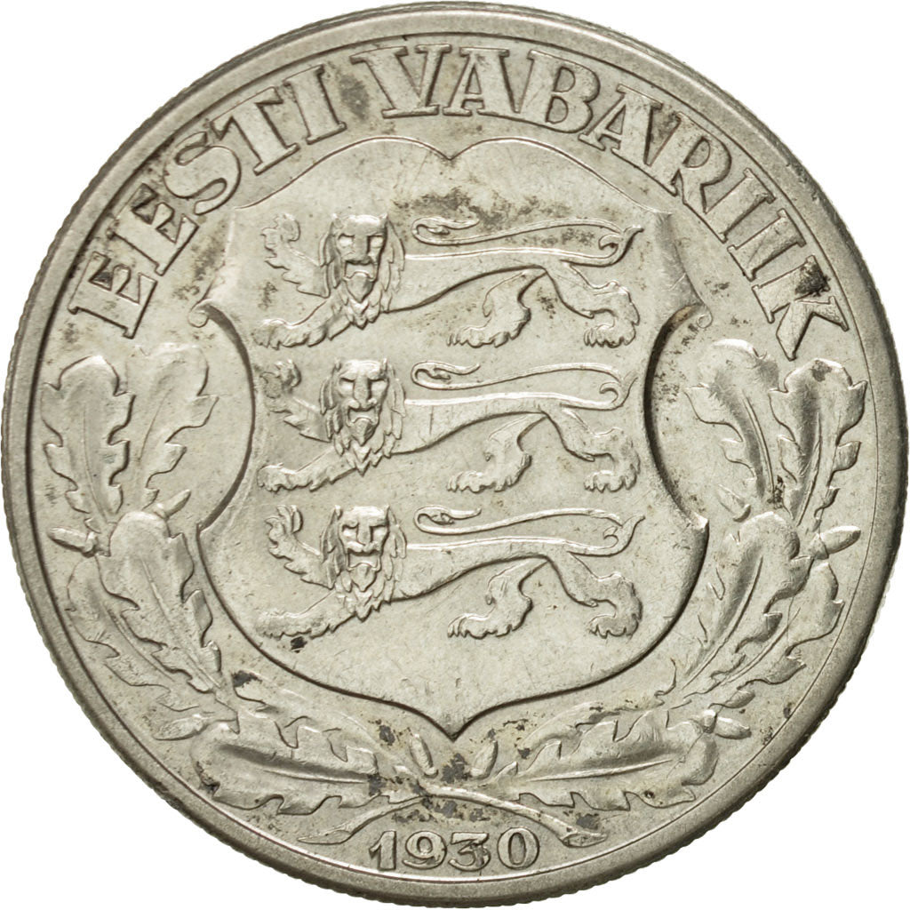 Munten, Estland, 2 Krooni, 1930, ZF, Zilver, KM:20