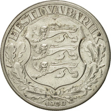 Munten, Estland, 2 Krooni, 1930, ZF, Zilver, KM:20