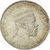 Moneda, Etiopía, Menelik II, 1/2 Birr, 1897, Paris, SC, Plata, KM:4