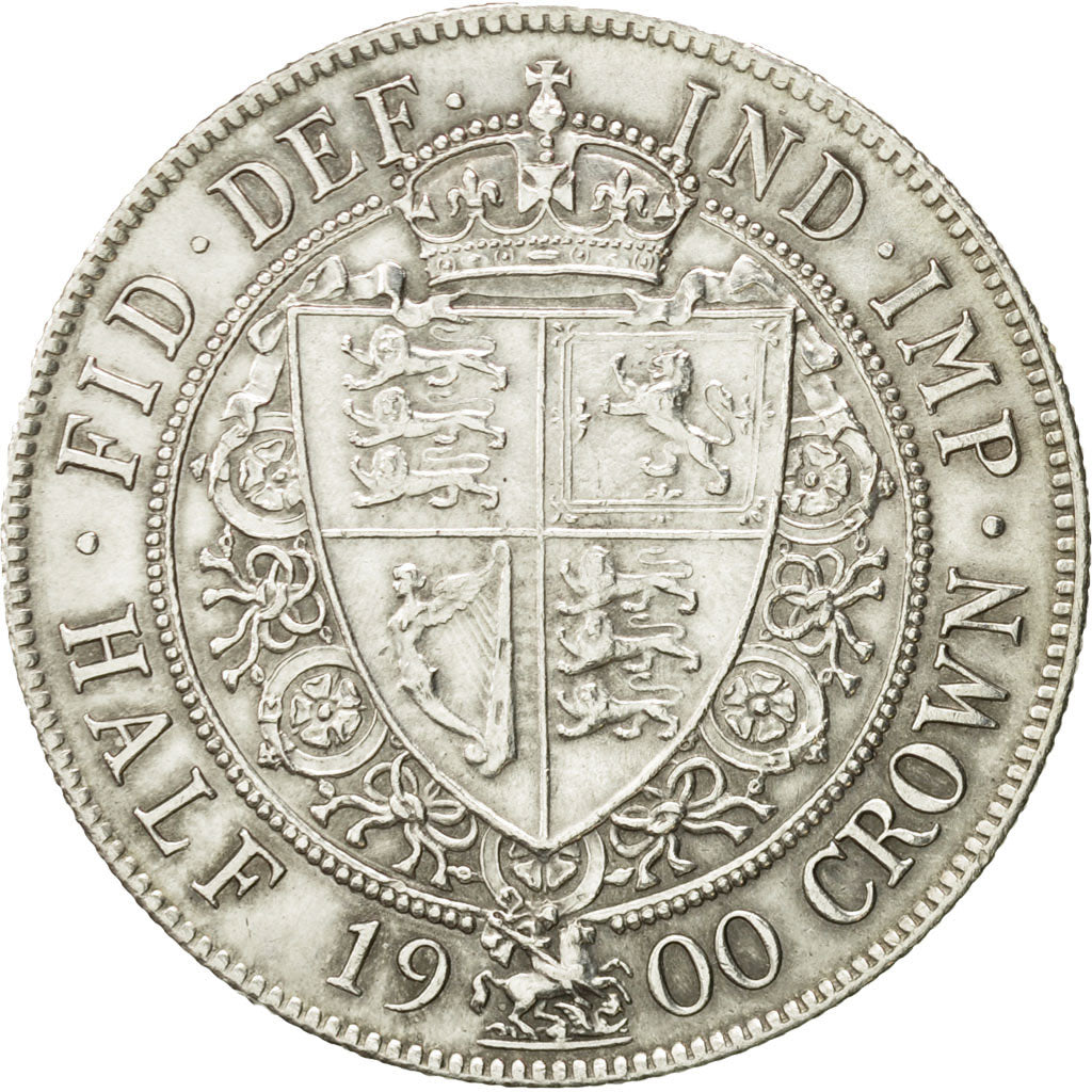Coin, Great Britain, Victoria, 1/2 Crown, 1900, London, MS(60-62), Silver