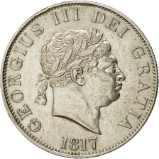 Great Britain, George III, 1/2 Crown, 1817, London, AU(55-58), Silver, KM:672