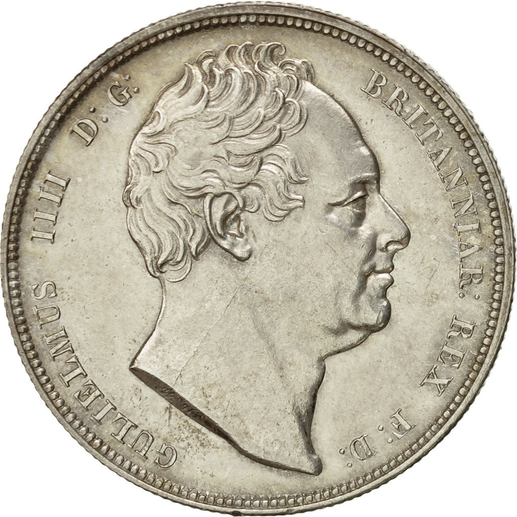 Great Britain, William IV, 1/2 Crown, 1834, London, AU(55-58), Silver, KM:714.2