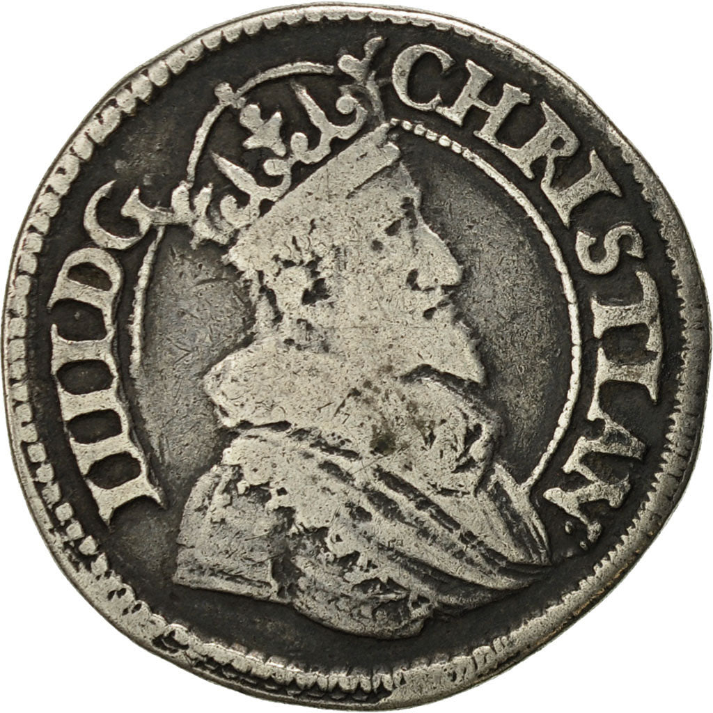 Denmark, 1/2 Krone, 1624, VF(30-35), Silver, KM:95.2