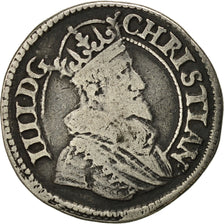 Denmark, 1/2 Krone, 1624, VF(30-35), Silver, KM:95.2