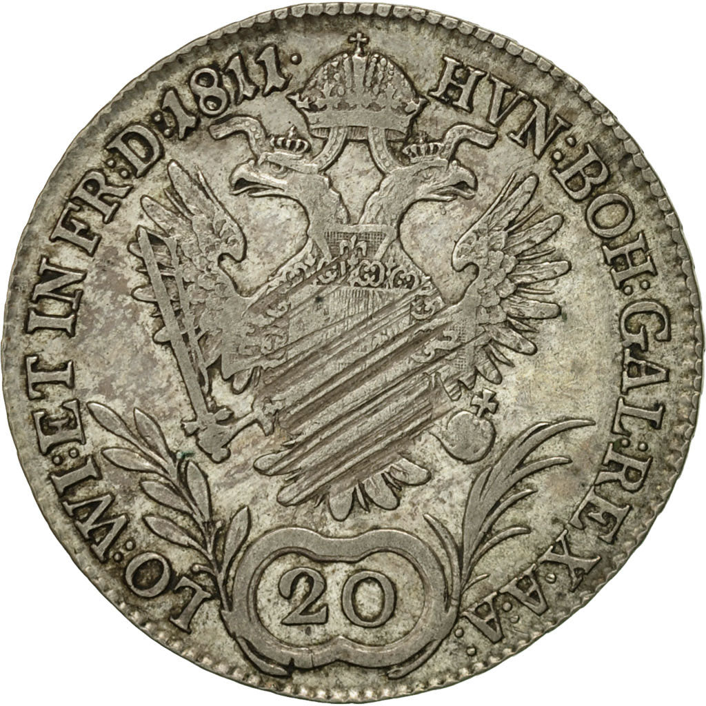 Coin, Austria, Franz II (I), 20 Kreuzer, 1811, Vienne, EF(40-45), Silver