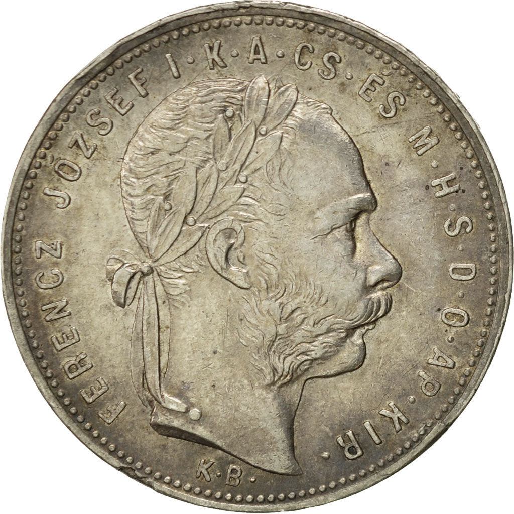 Münze, Ungarn, Franz Joseph I, Forint, 1881, Kremnitz, SS, Silber, KM:465