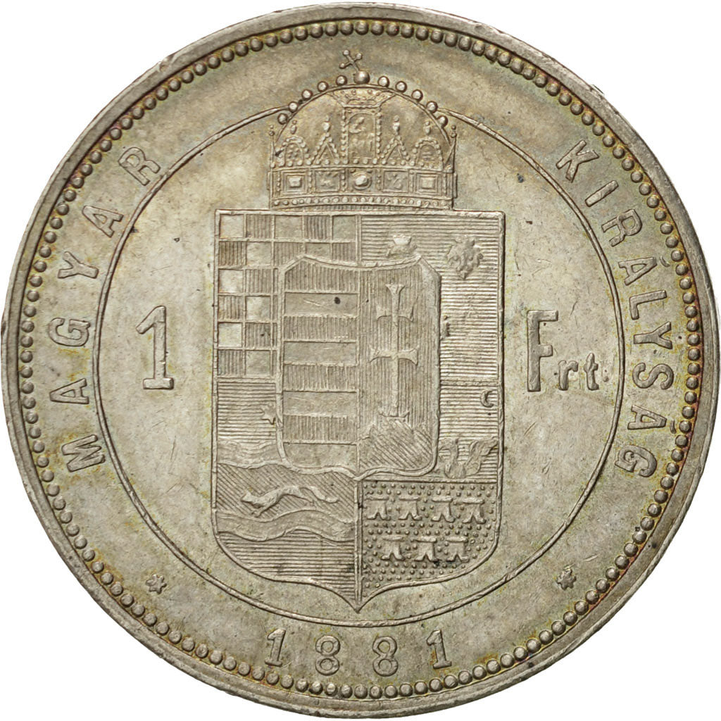 Coin, Hungary, Franz Joseph I, Forint, 1881, Kremnitz, AU(55-58), Silver, KM:465