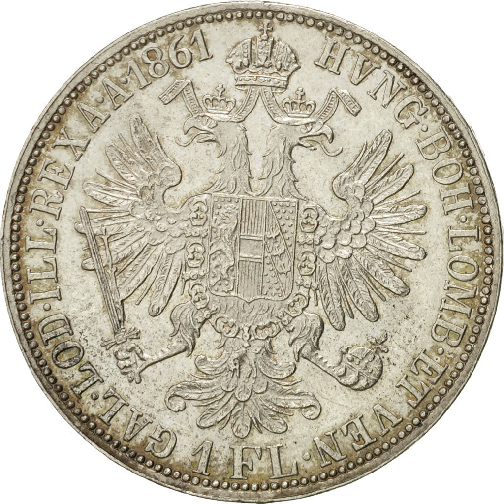Moneda, Austria, Franz Joseph I, Florin, 1861, Vienne, EBC, Plata, KM:2219