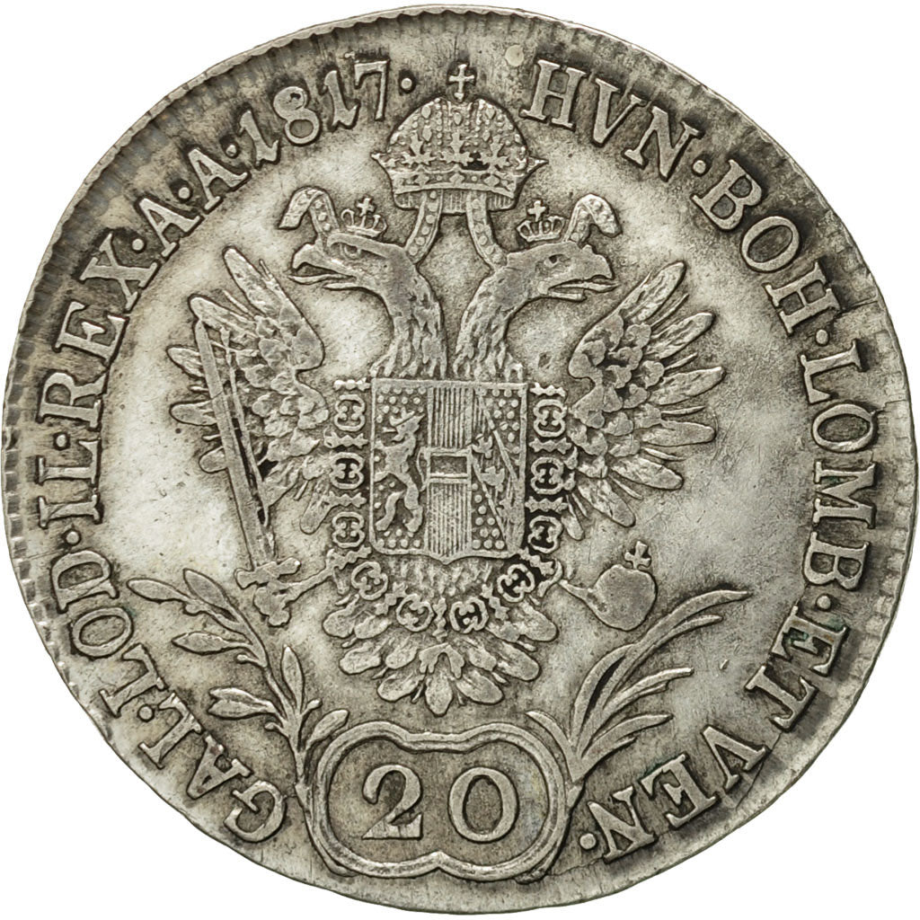 Coin, Austria, Franz II (I), 20 Kreuzer, 1817, Vienne, EF(40-45), Silver