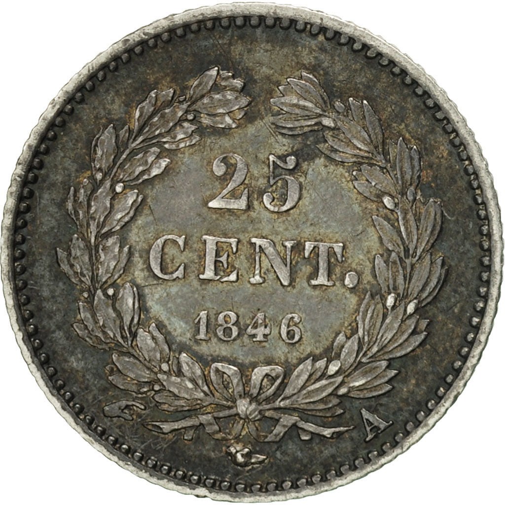 Coin, France, Louis-Philippe, 25 Centimes, 1846, Paris, AU(55-58), Silver