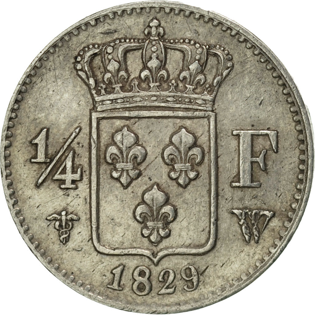 Munten, Frankrijk, Charles X, 1/4 Franc, 1829, Lille, PR, Zilver, KM:722.12