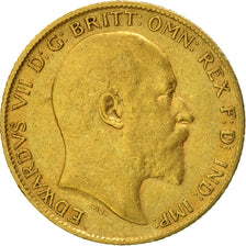 Coin, Great Britain, Edward VII, 1/2 Sovereign, 1904, EF(40-45), Gold, KM:804