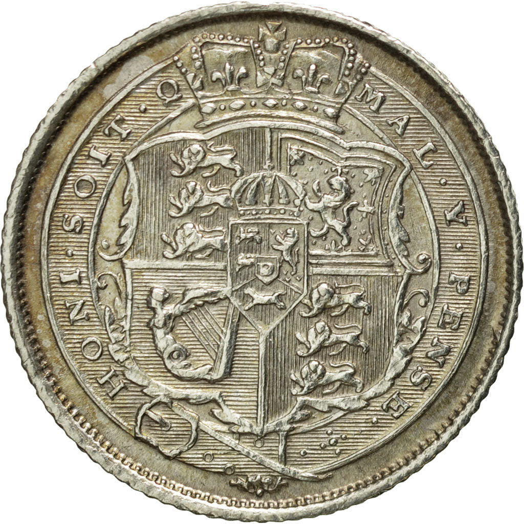 Coin, Great Britain, George III, 6 Pence, 1817, MS(60-62), Silver, KM:665