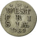 Netherlands, WEST FRIESLAND, 2 Stuivers, Double Wapenstuiver, 1789, EF(40-45)