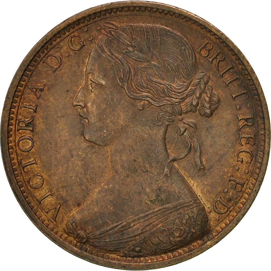 Great Britain, Victoria, Penny, 1863, AU(55-58), Bronze, KM:749.2