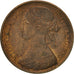 Great Britain, Victoria, Penny, 1863, AU(55-58), Bronze, KM:749.2