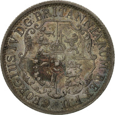 Coin, British West Indies, 1/4 Dollar, 1822, AU(55-58), Silver, KM:3
