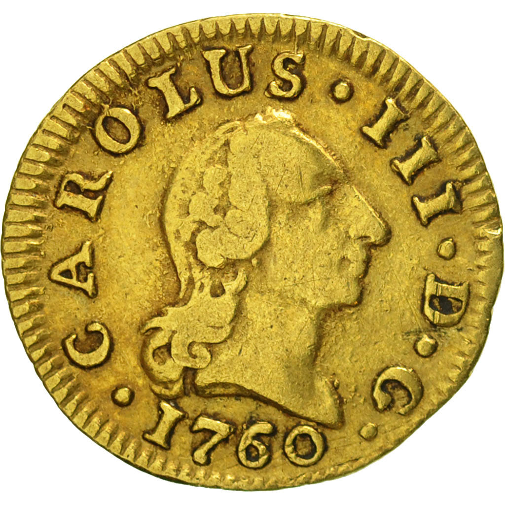 Spain, Charles III, 1/2 Escudo, 1760, Madrid, EF(40-45), Gold, KM:389.1