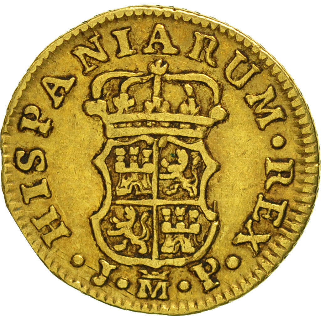 Spain, Charles III, 1/2 Escudo, 1760, Madrid, EF(40-45), Gold, KM:389.1