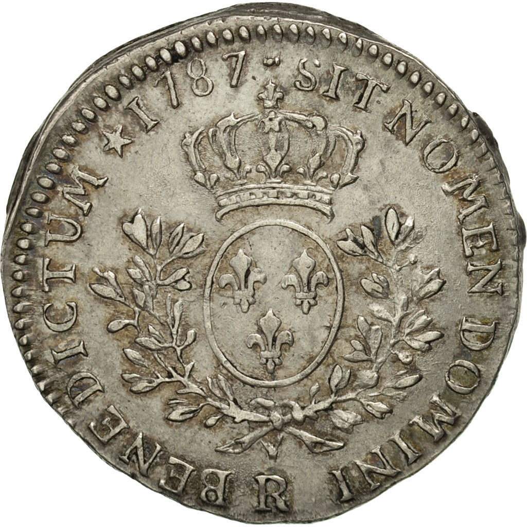Coin, France, Louis XVI, 1/5 Écu, 24 Sols, 1/5 ECU, 1787, Orléans, AU(55-58)