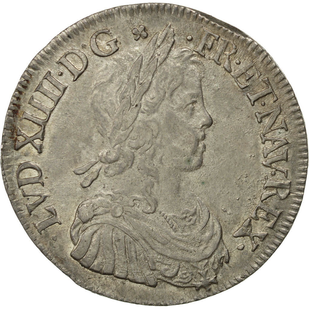 Münze, Frankreich, Louis XIV, Écu à la mèche longue, Ecu, 1650, Montpellier
