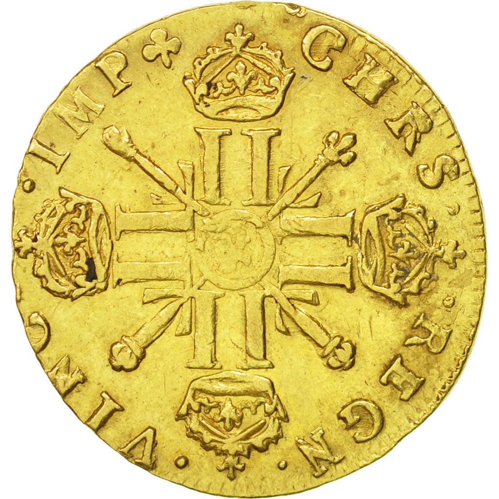 Moneta, Francia, Louis XIV, Louis d'or aux 8 L et aux insignes, Louis d'Or