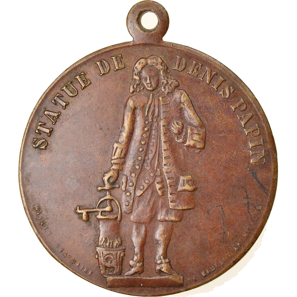 France, Medal, Inauguration de la Statue de Denis Papin, Blois, 1880, AU(50-53)