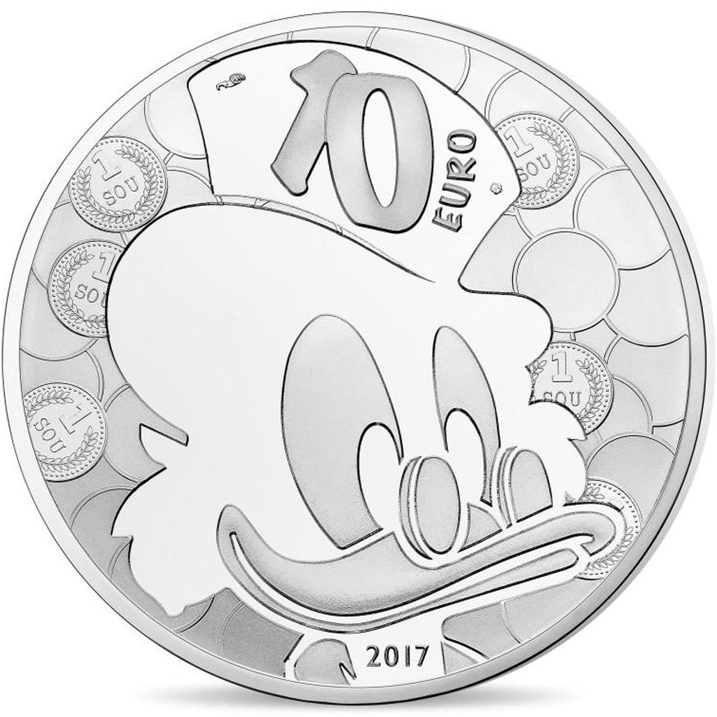 France, Monnaie de Paris, 10 Euro, Jeunesse - Picsou, 2017, FDC, Argent