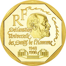 Coin, France, René Cassin, 500 Francs, 1998, Paris, MS(65-70), Gold, KM:1957