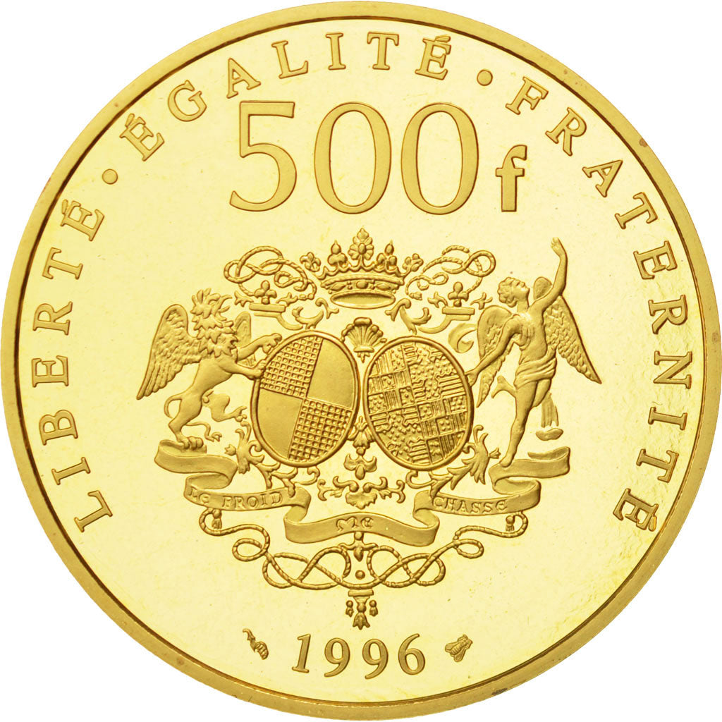 Coin, France, Mme de Sévigné, 500 Francs, 1996, Paris, MS(65-70), Gold