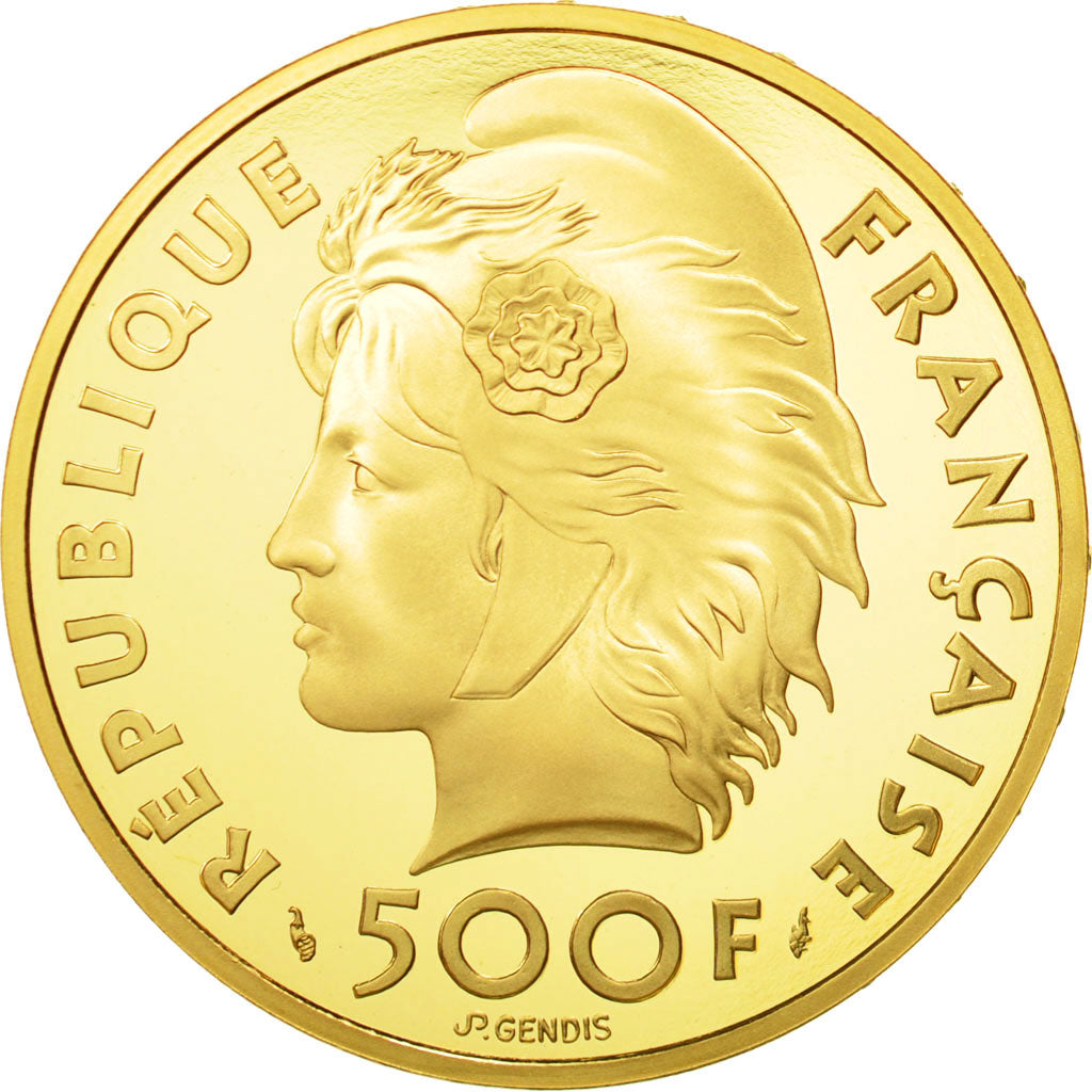 Coin, France, Ephèbe d'Agde, 500 Francs-70 Ecus, 1993, Paris, MS(65-70), Gold