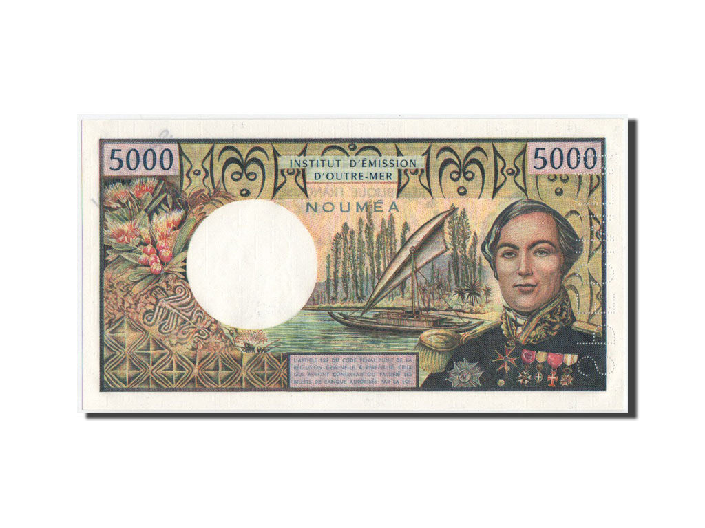 Banknote, New Caledonia, 5000 Francs, 1971, KM:65s, UNC(65-70)
