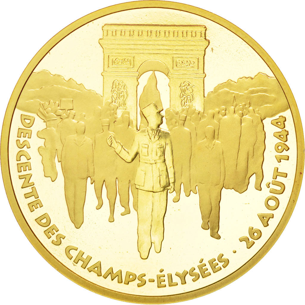 Frankreich, Libération de Paris, 500 Francs, 1994, Paris, STGL, Gold, KM:1057