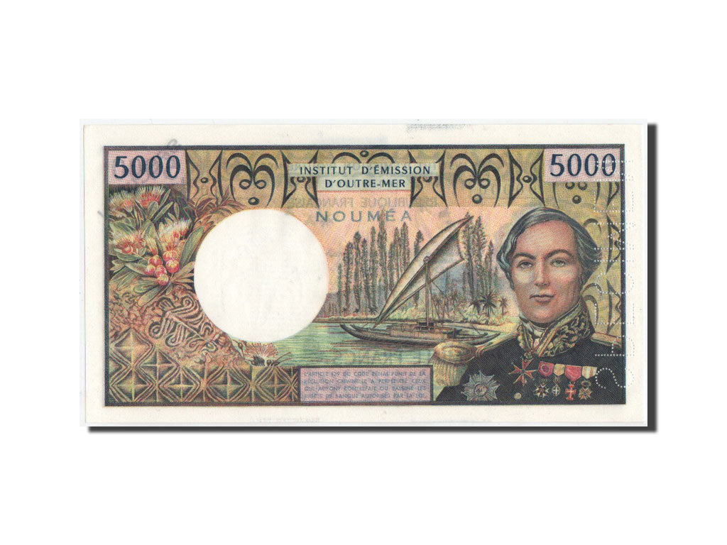 Banknote, New Caledonia, 5000 Francs, 1975, KM:65s, UNC(65-70)