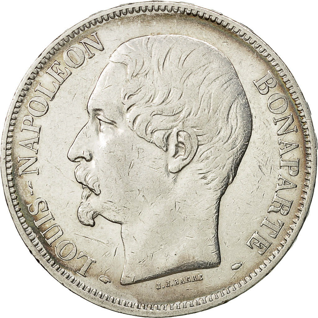 Coin, France, Napoléon III, 5 Francs, 1852, Paris, EF(40-45), Silver, KM:773.1