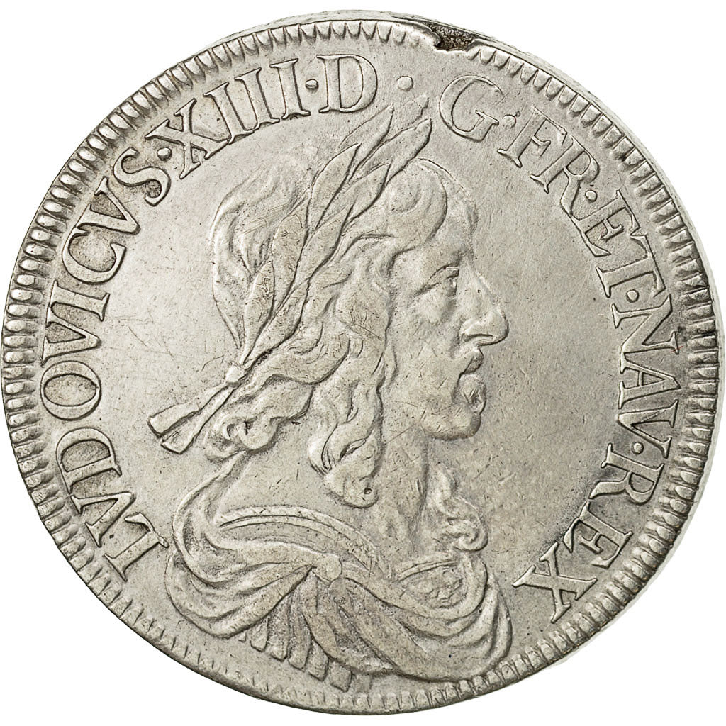 France, Louis XIII, Écu de 60 Sols, 1643, Paris, EF, KM:129.2