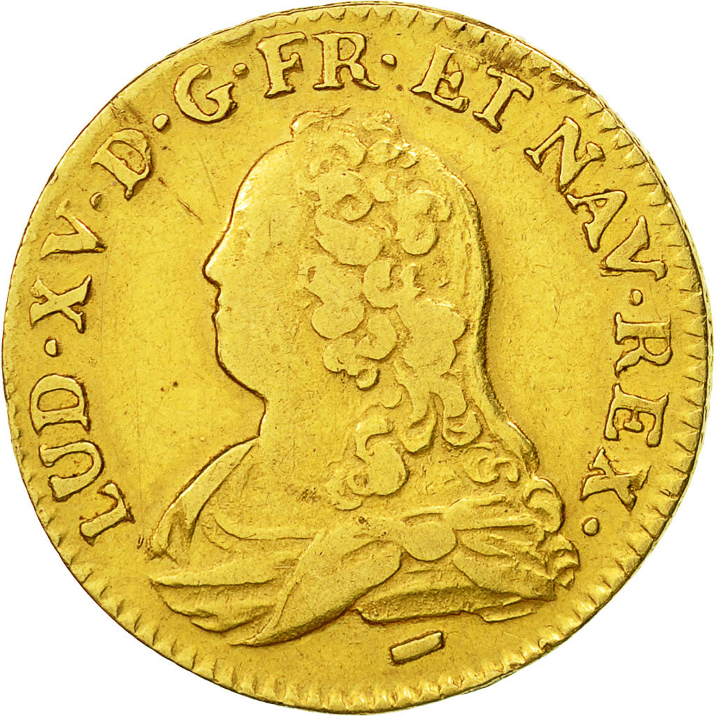 Coin, France, Louis XV, Louis d'or aux lunettes, Louis d'Or, 1726, Lille