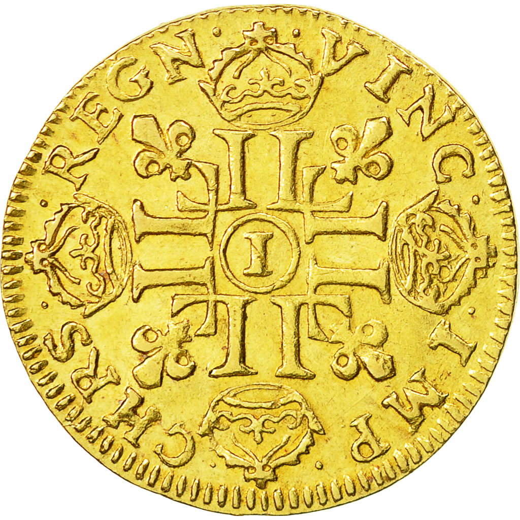 France, Louis XIV, Louis d'or à la mèche longue, 1651, Limoges, KM:157.10