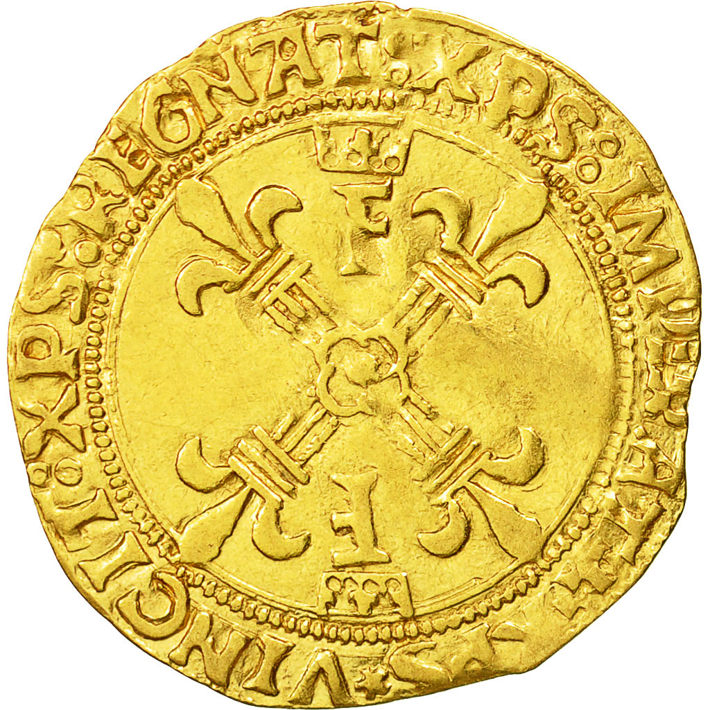 Münze, Frankreich, François Ier, Ecu d'or, Gênes, SS+, Gold, Duplessy:771A