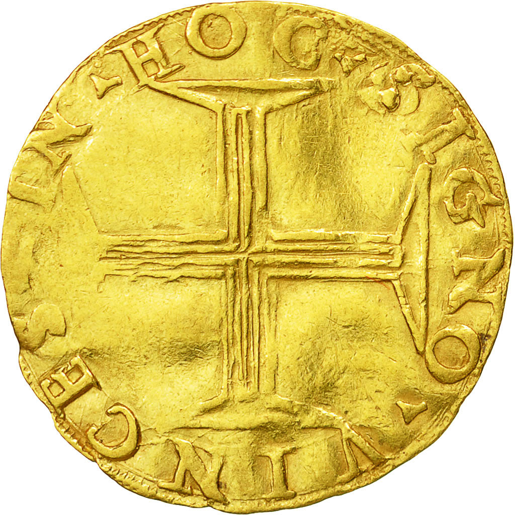 Coin, Portugal, Sebastião, Cruzado (500 Reis), Undated, Lisbon, EF(40-45), Gold