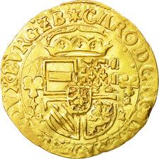 Coin, Spanish Netherlands, BRABANT, Charles Quint, Ecu d'or, 1554, Anvers